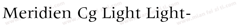 Meridien Cg Light Light字体转换